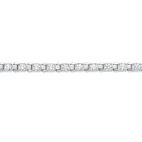 Diamond Station Tennis Bracelet (Made in Italy)