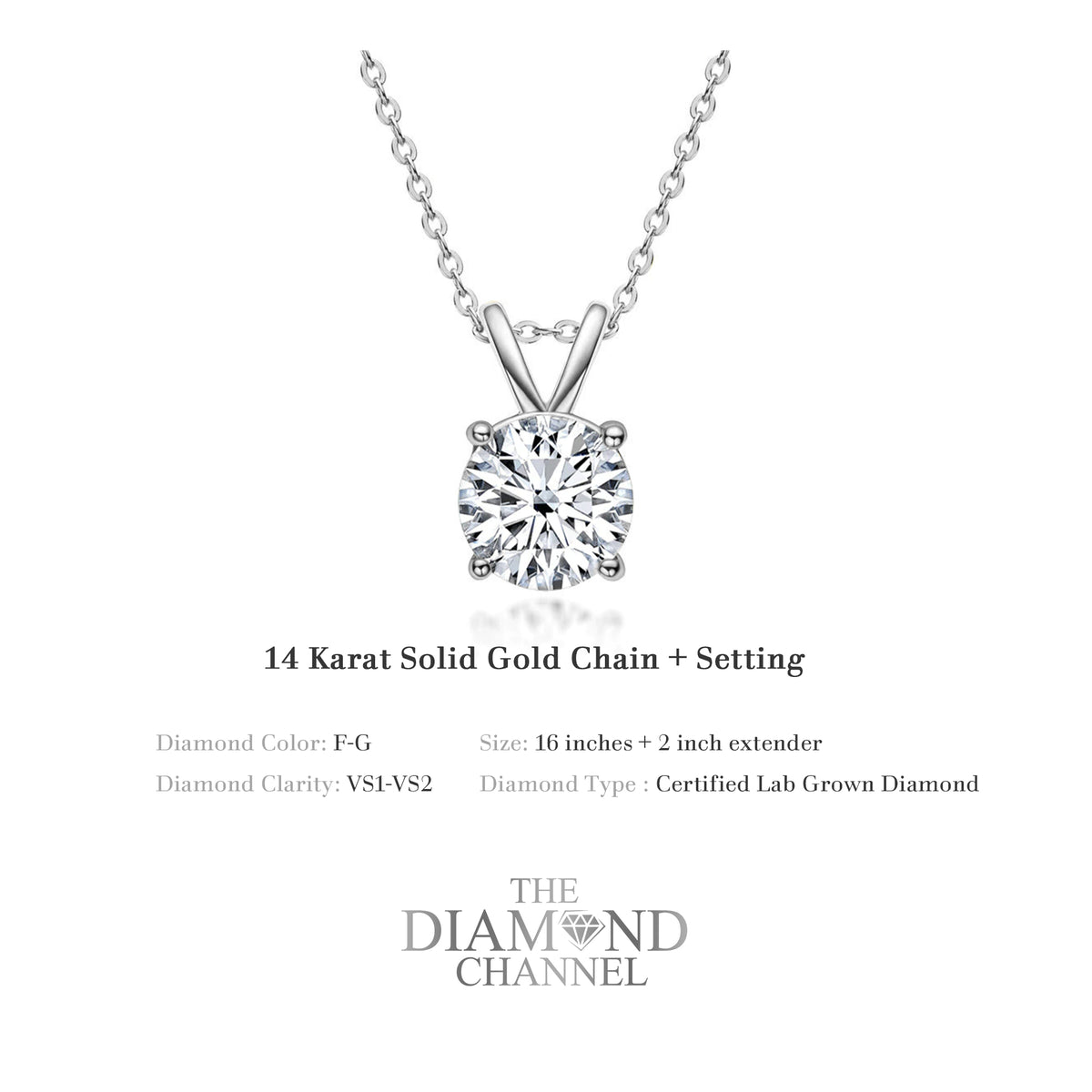 Lab Grown Diamond Pendant Necklace