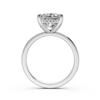 2.70ct Lab Grown Princess-Cut Diamond with Hidden Halo Engagement Ring