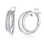 Omega Diamond Hoop Earrings - The Diamond Channel