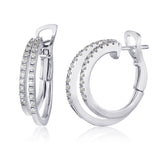 Omega Diamond Hoop Earrings - The Diamond Channel