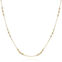 Diamond By The Yard Three-Station Diamond Necklace - The Diamond Channel
