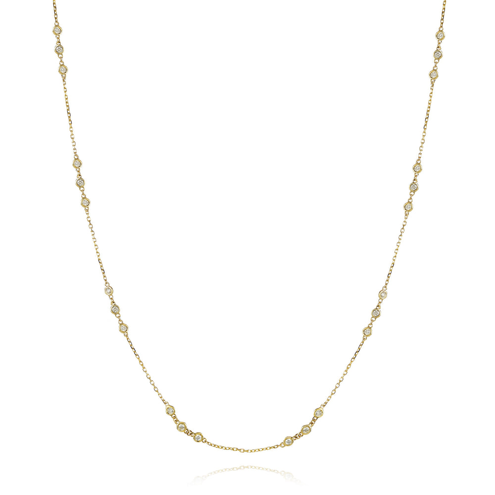 Diamond By The Yard Three-Station Diamond Necklace - The Diamond Channel