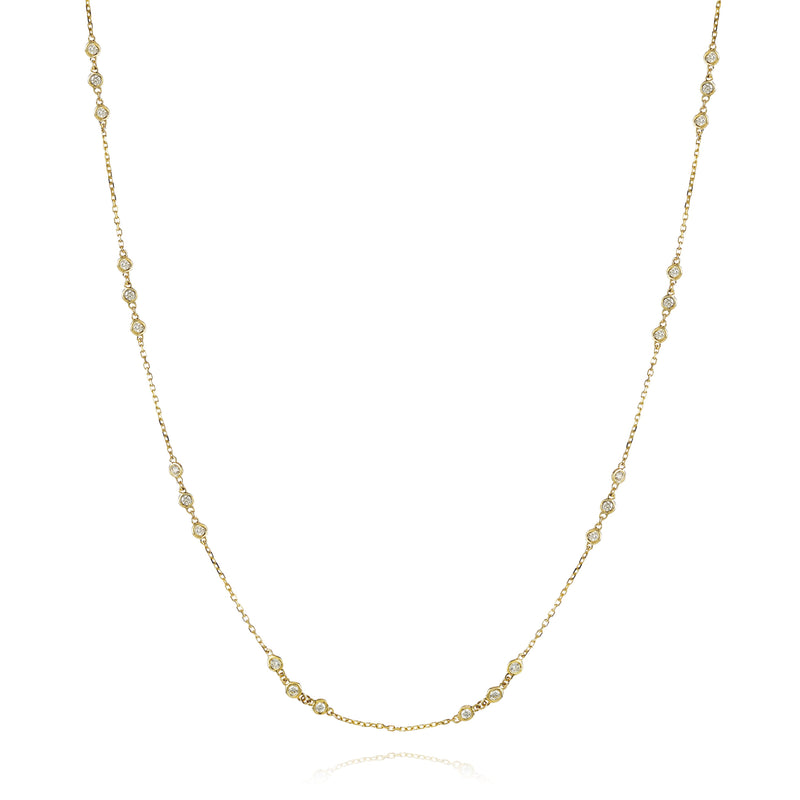 Diamond By The Yard Three-Station Diamond Necklace - The Diamond Channel