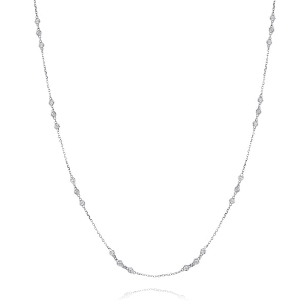 Diamond By The Yard Three-Station Diamond Necklace - The Diamond Channel