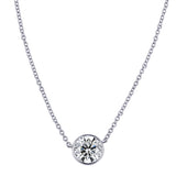 Diamond Bezel-Set Necklace - The Diamond Channel