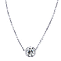 Diamond Bezel-Set Necklace - The Diamond Channel