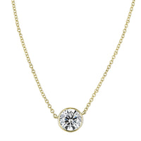 Diamond Bezel-Set Necklace - The Diamond Channel