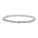Flexible Pink Sapphire Bangle