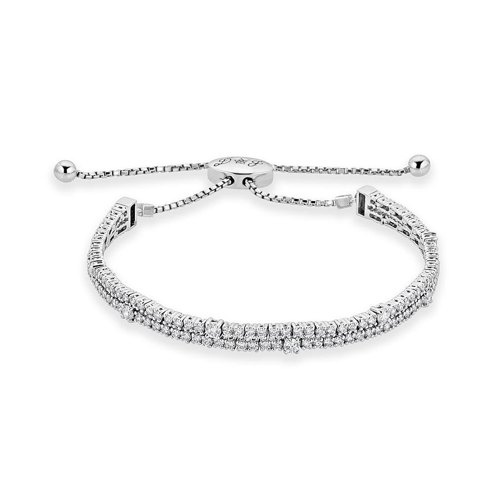 Two Row Adjustable Bracelet - The Diamond Channel