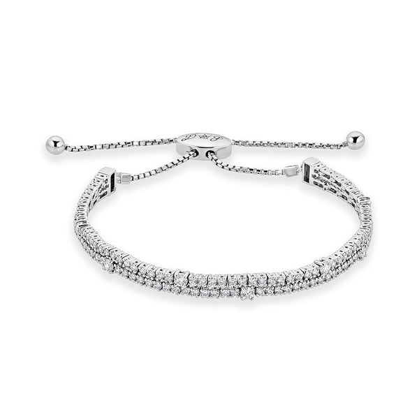 Two Row Adjustable Bracelet - The Diamond Channel