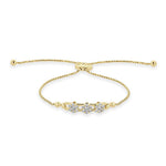 Three Sliding Flower Bracelet - The Diamond Channel