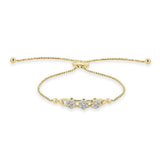 Three Sliding Flower Bracelet - The Diamond Channel