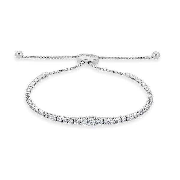 Four-Prong Graduate Adjustable Bracelet - The Diamond Channel