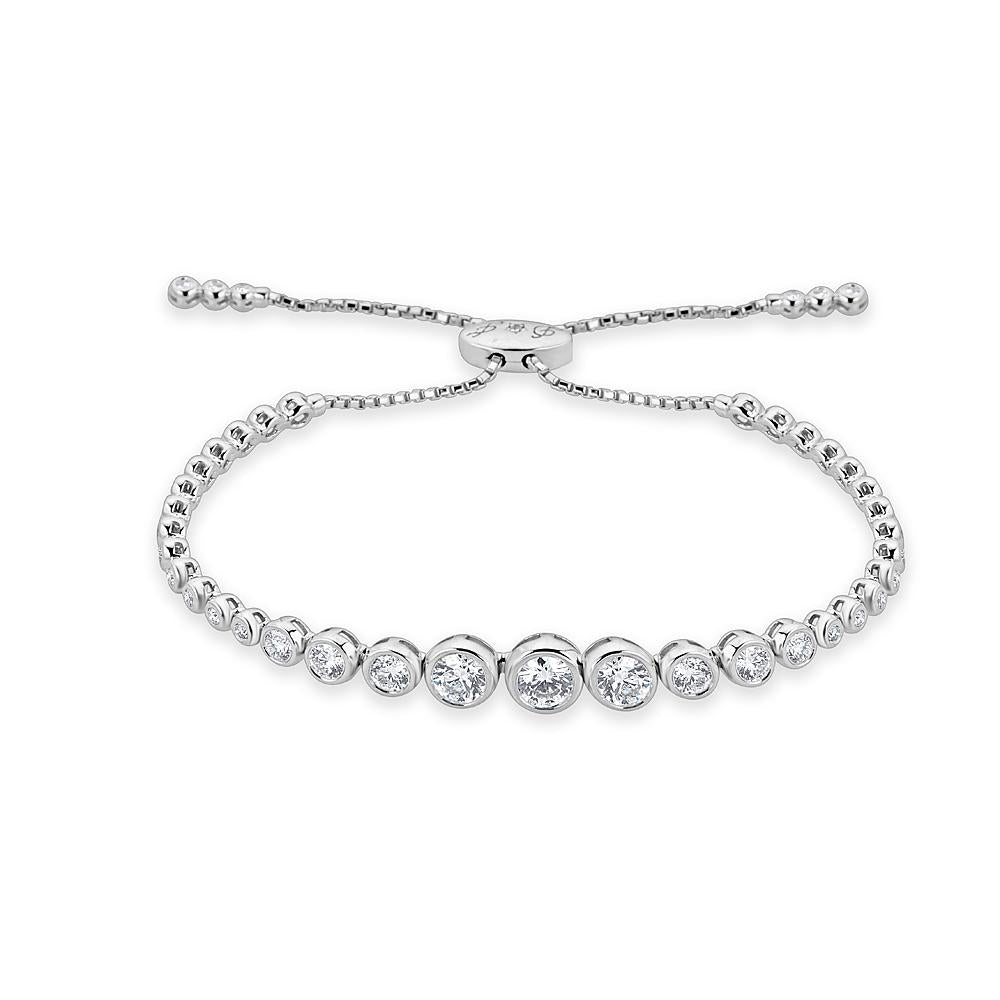 Adjustable Bezel Set Bracelet - The Diamond Channel