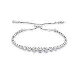 Adjustable Bezel Set Bracelet - The Diamond Channel