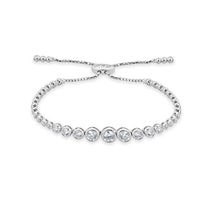 Adjustable Bezel Set Bracelet - The Diamond Channel