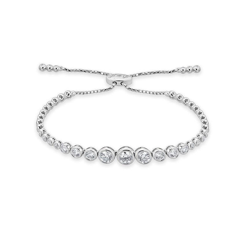 Adjustable Bezel Set Bracelet - The Diamond Channel