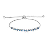 Sapphire and Diamond Adjustable Bracelet