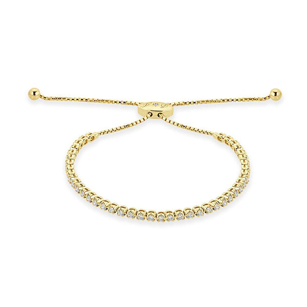 Illusion-Set Adjustable Bracelet - The Diamond Channel
