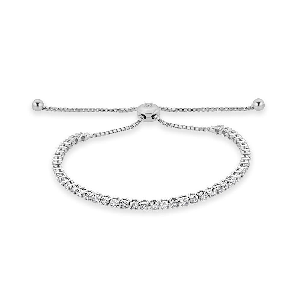 Illusion-Set Adjustable Bracelet - The Diamond Channel