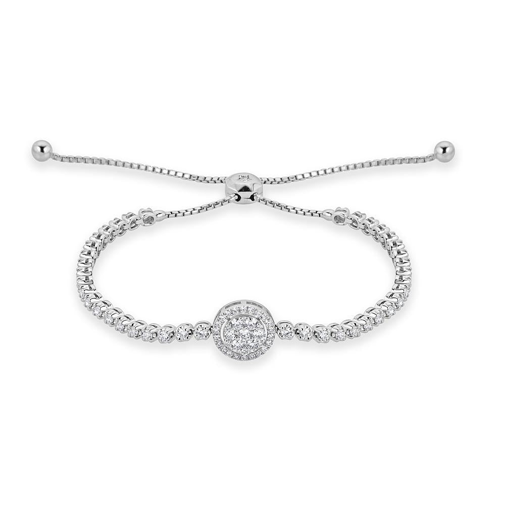 Illusion-Flower Adjustable Bracelet - The Diamond Channel