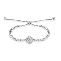 Illusion-Flower Adjustable Bracelet - The Diamond Channel