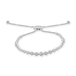 Shared Prong Adjustable Bracelet - The Diamond Channel