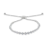 Shared Prong Adjustable Bracelet - The Diamond Channel
