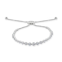 Shared Prong Adjustable Bracelet - The Diamond Channel