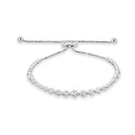 Shared Prong Adjustable Bracelet - The Diamond Channel
