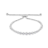 Shared Prong Adjustable Bracelet - The Diamond Channel