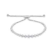 Shared Prong Adjustable Bracelet - The Diamond Channel