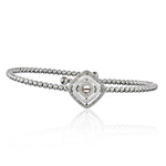 Shaped Center Bangle Bracelet - The Diamond Channel