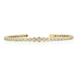 Bezel-Set Diamond Open Back Bangle - The Diamond Channel