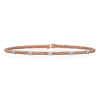Five-Stone Diamond Rope Bangle - The Diamond Channel