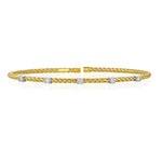 Five-Stone Diamond Rope Bangle - The Diamond Channel