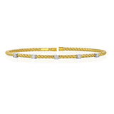 Five-Stone Diamond Rope Bangle - The Diamond Channel