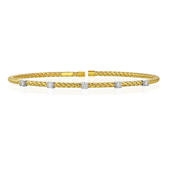 Five-Stone Diamond Rope Bangle - The Diamond Channel