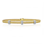 Thirty-Stone Diamond Rope Bangle - The Diamond Channel