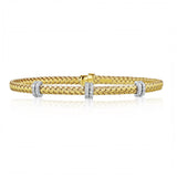 Thirty-Stone Diamond Rope Bangle - The Diamond Channel