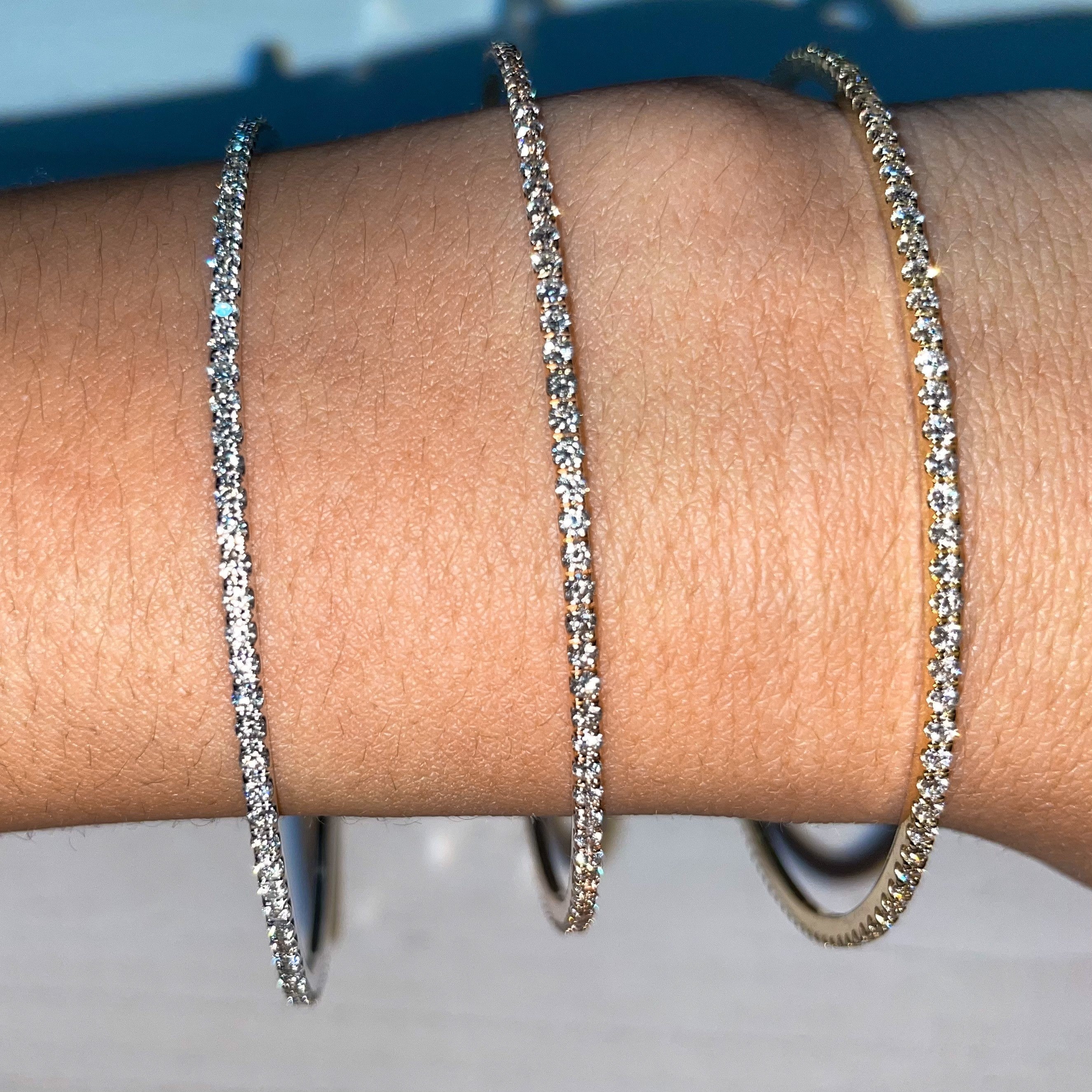 Diamonds All Around Bangle - The Diamond Channel