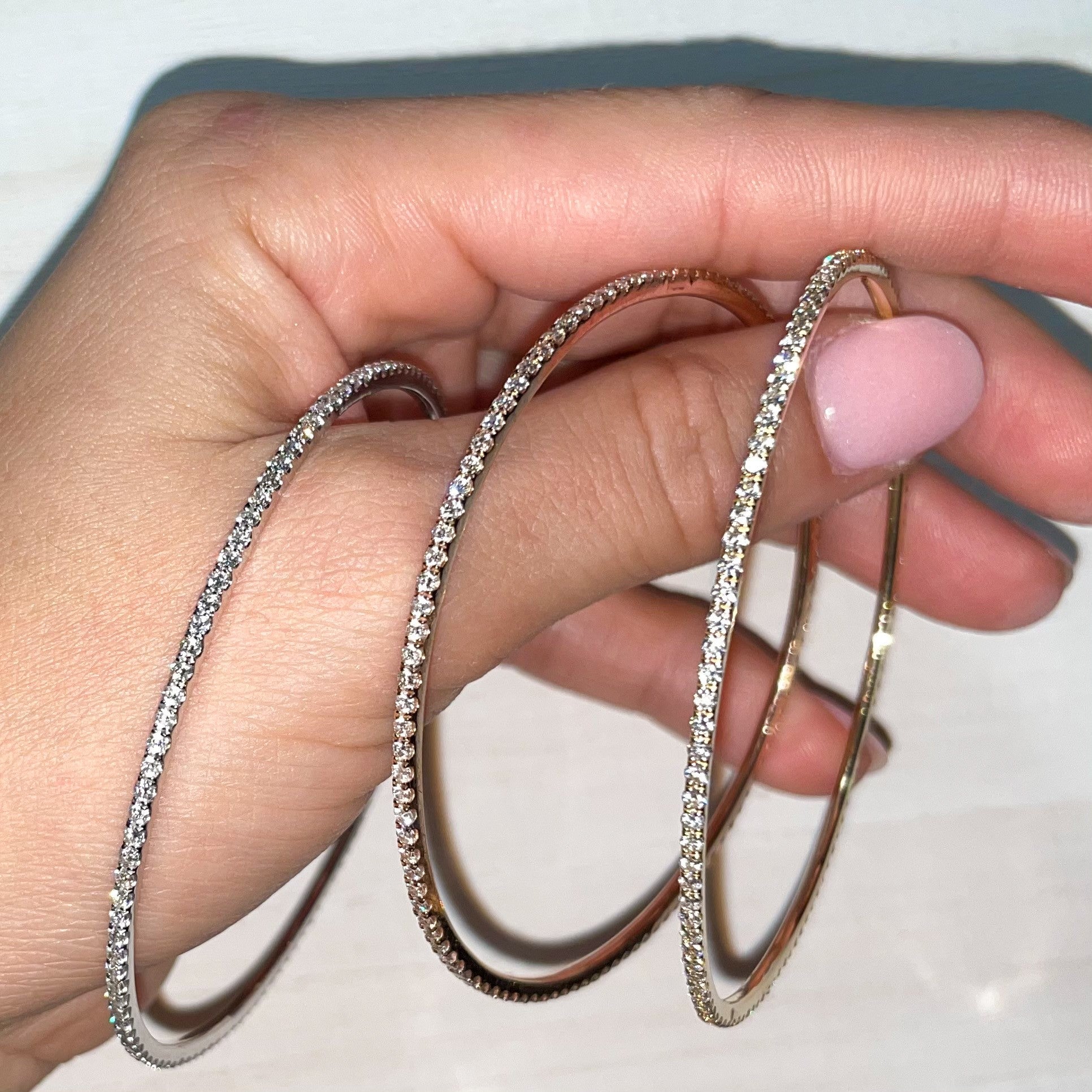 Diamonds All Around Bangle - The Diamond Channel