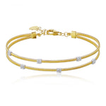 5-Stone Diamond Wire Bangle - The Diamond Channel