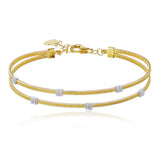 5-Stone Diamond Wire Bangle - The Diamond Channel