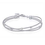 Three Row X Wire Bangle Bracelet - The Diamond Channel
