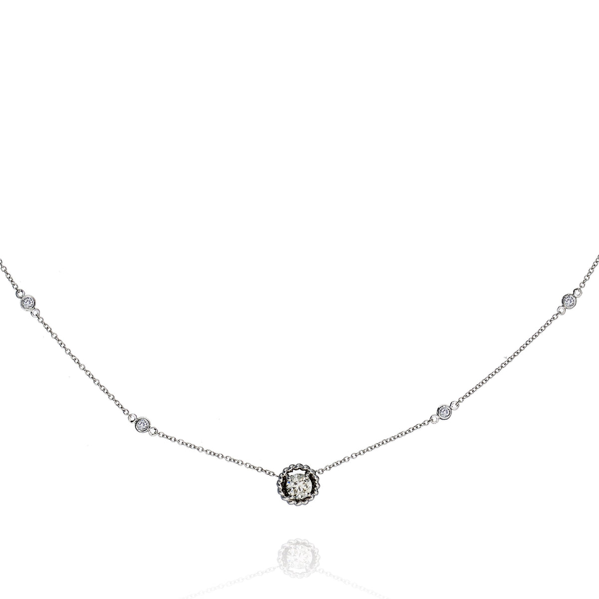 Diamond By The Yard Halo Pendant - The Diamond Channel