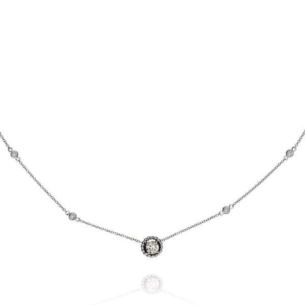 Diamond By The Yard Halo Pendant - The Diamond Channel