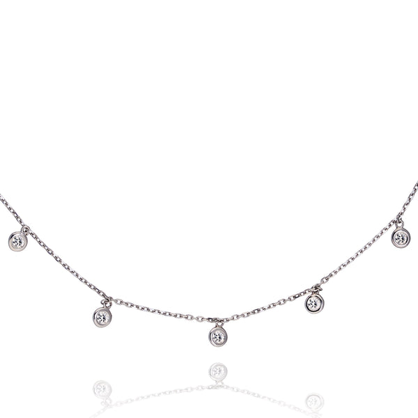 Diamond By The Yard 7-Stone Diamond Necklace - The Diamond Channel