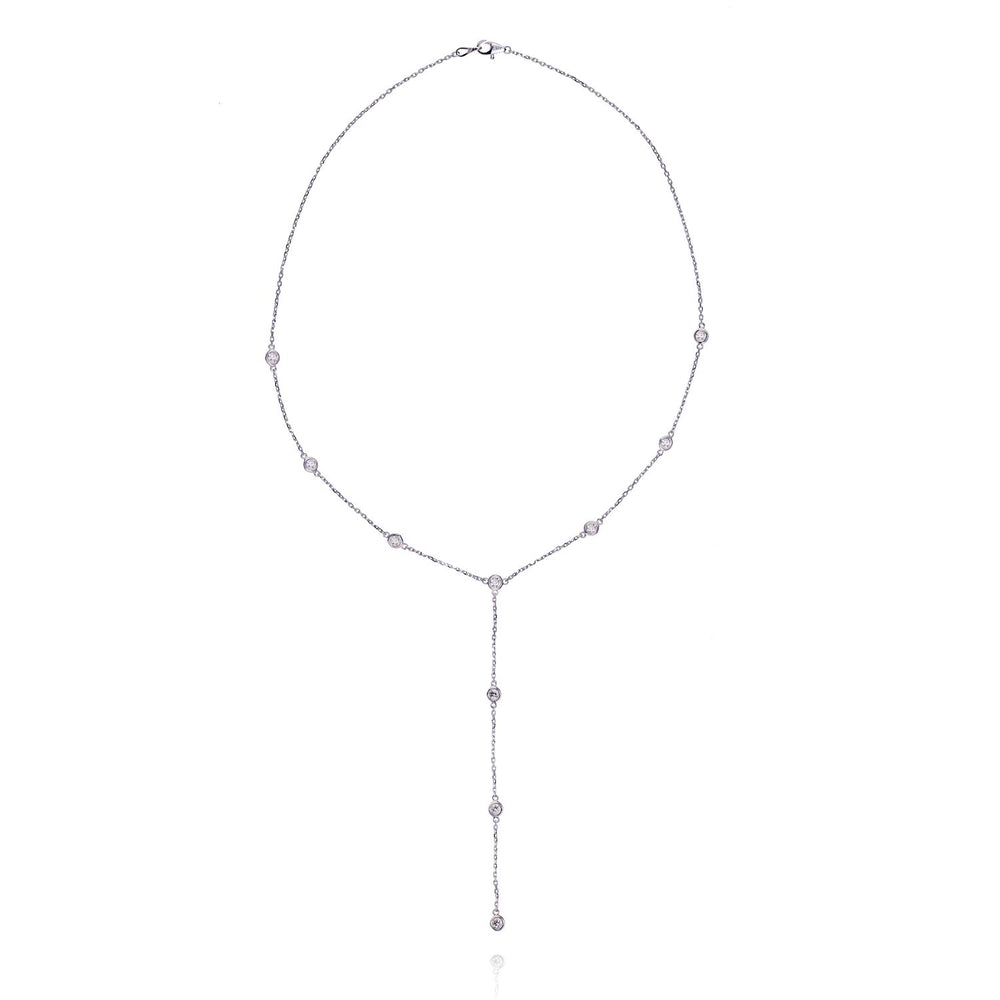 Diamond By The Yard 10-Stone Y-Necklace - The Diamond Channel